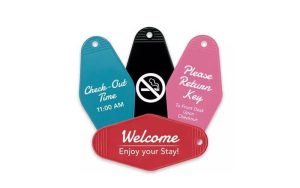 custom motel keychains