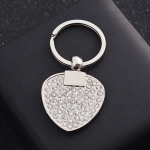 Bling crystal Heart keychain1