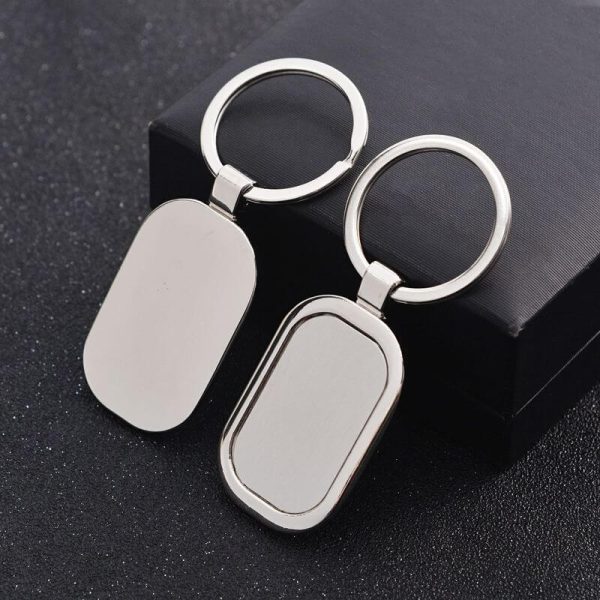 Silver Rectangle Keychain1