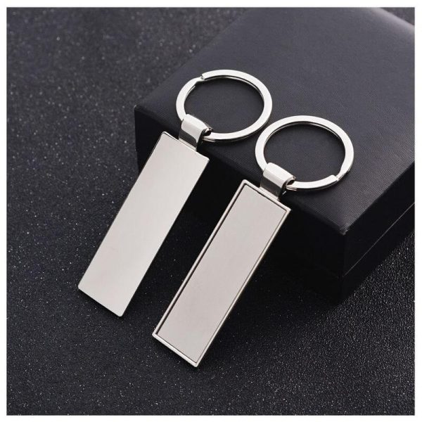 Silver Rectangle Keychain4