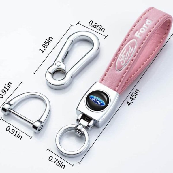 pink leather keychain3