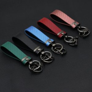 tooled leather key chain2