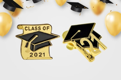graduation cap pin