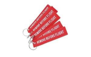 Remove Before Flight Keychain