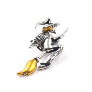 Witch On The Horse Lapel Pins